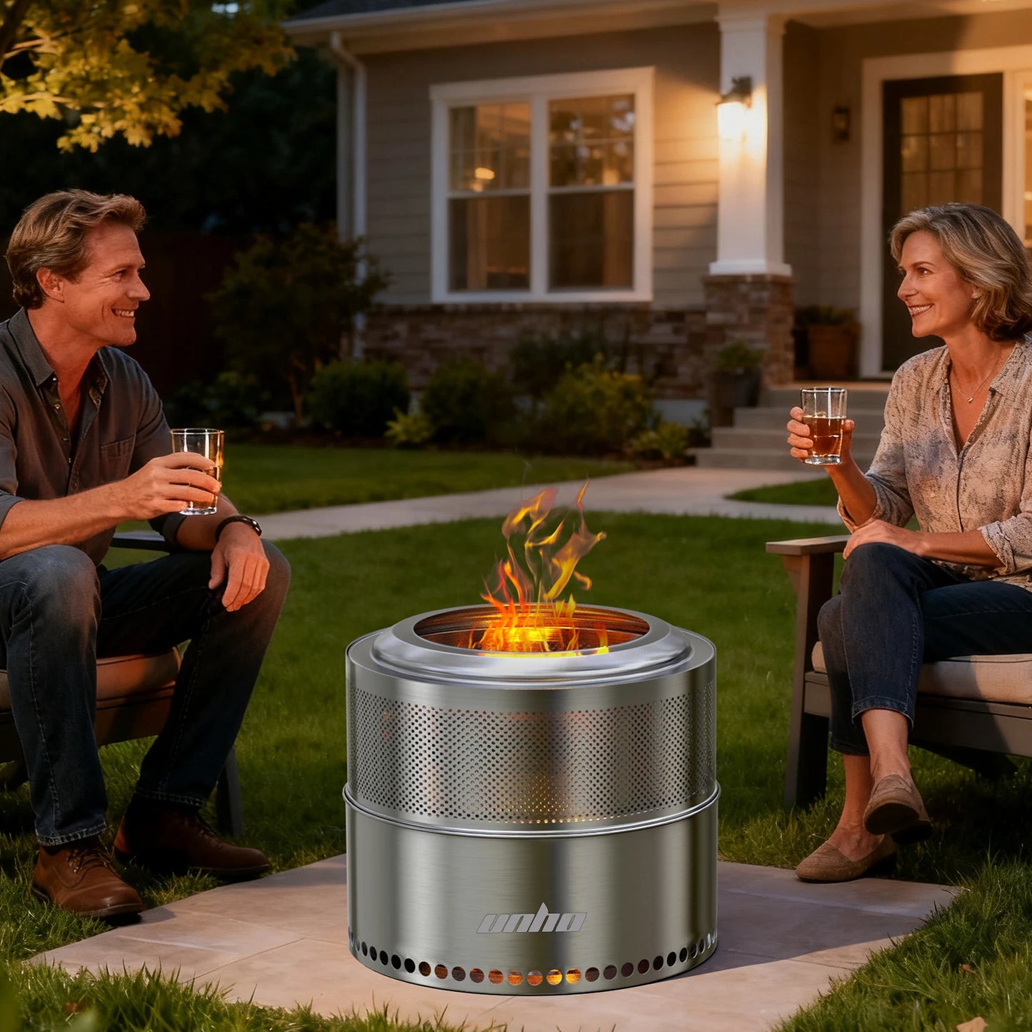 Wood Burning Firepit, Outdoor Camping Firewood Stove