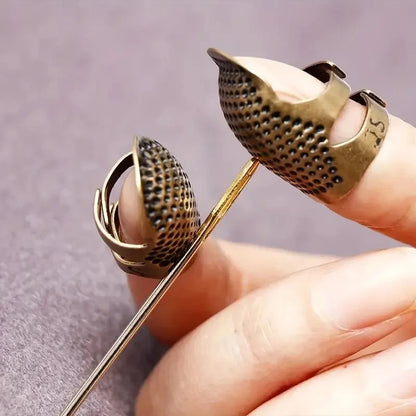 Sewing Thimble,  Vintage Needle