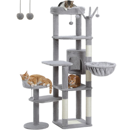 Cat Tree with Scratching Post, Hammock