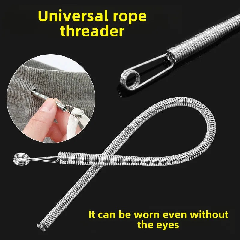 Drawstring Threader Clip Pants Hoodies Elastic Band