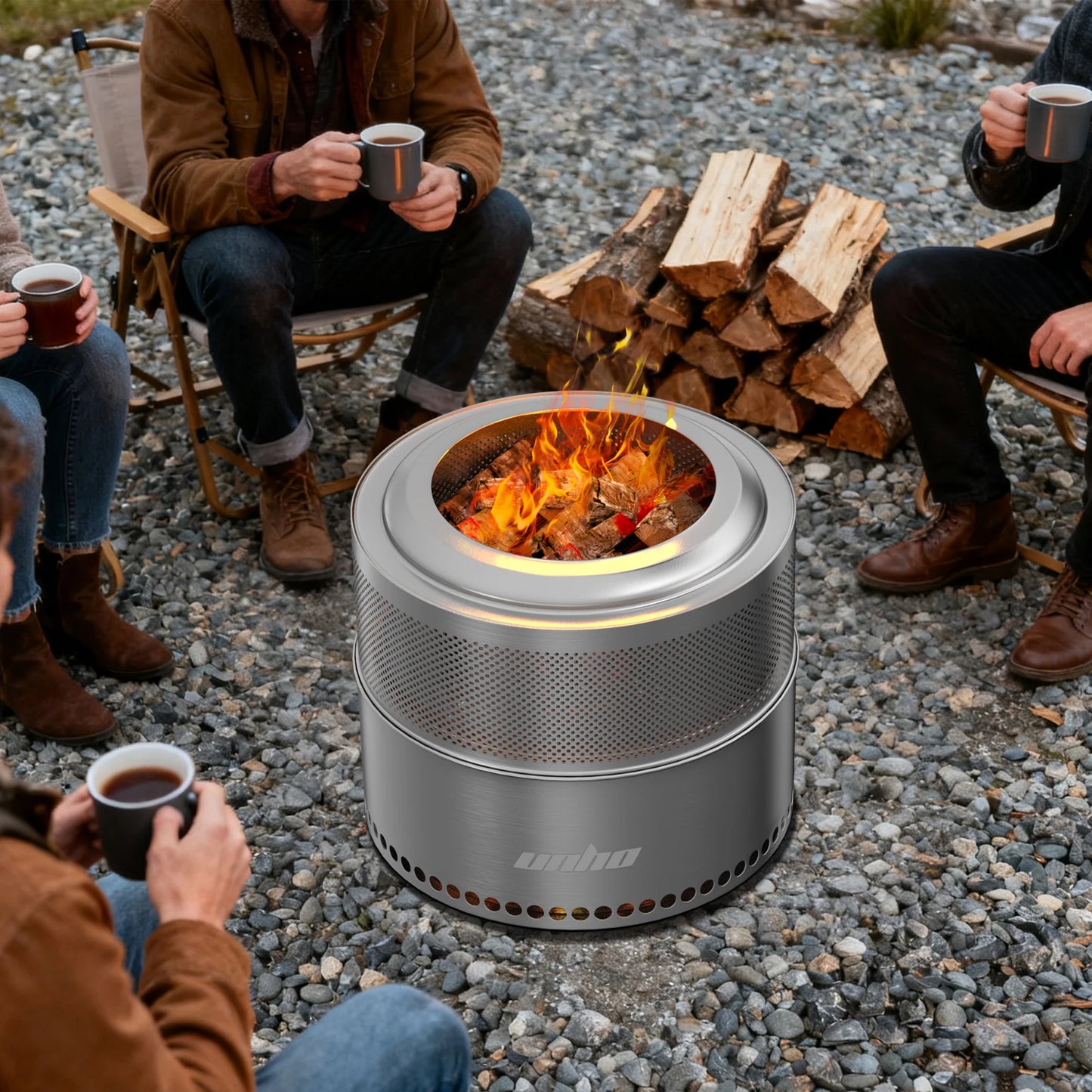 Wood Burning Firepit, Outdoor Camping Firewood Stove
