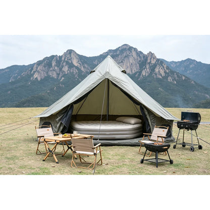 Bell Tent for Family Camping, Stove Jack, 4-8 People