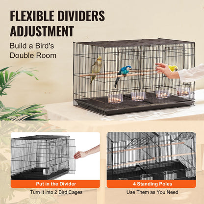 Bird Cage Stackable Divided Small Animal Cage