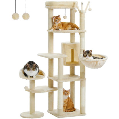 Cat Tree with Scratching Post, Hammock