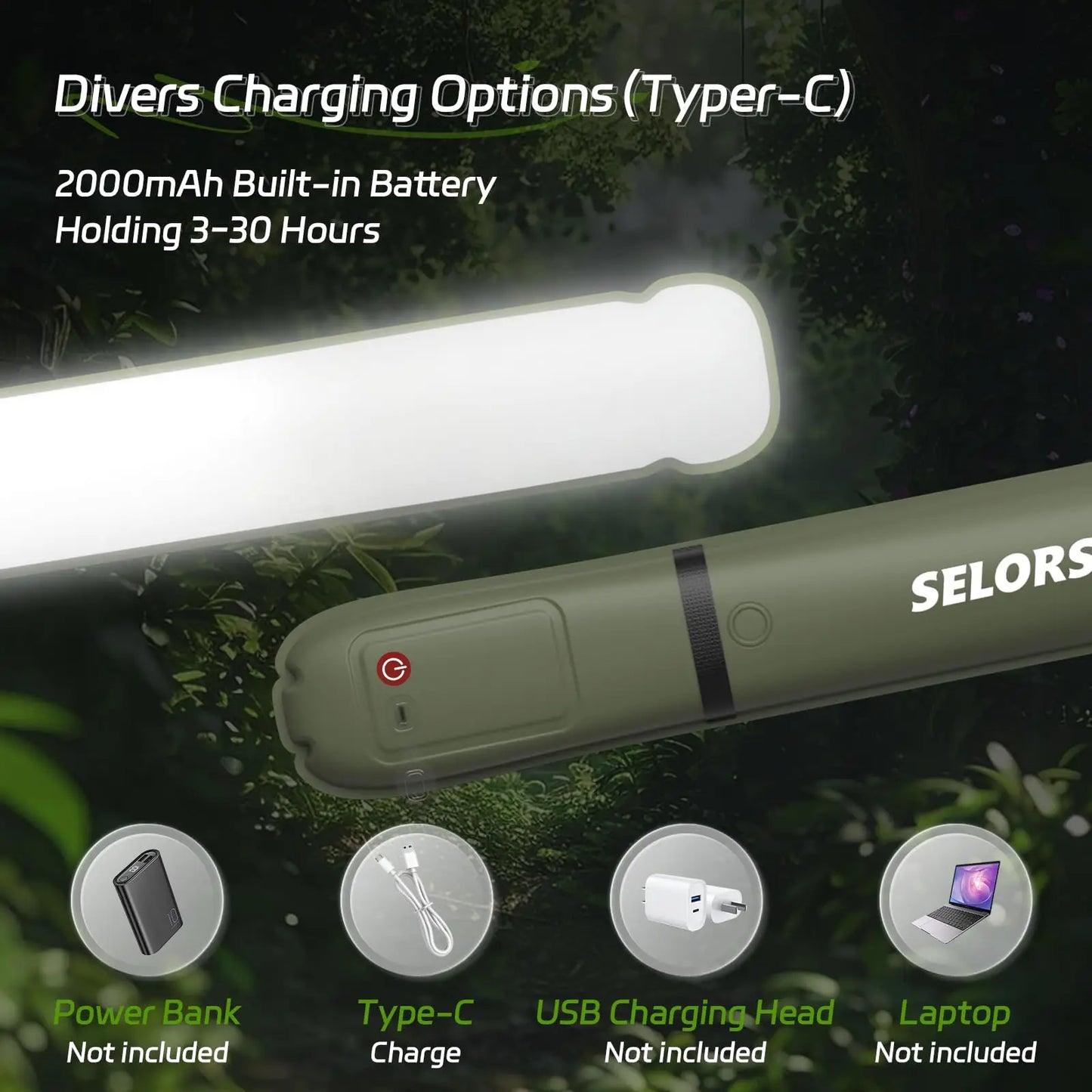 Rechargeable Portable, Camping, Strong Light, Waterproof