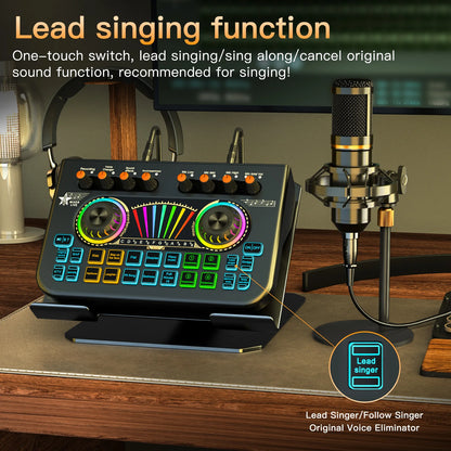 Podcast Equipment Bundle, Condenser Microphone for  Audio Mixer