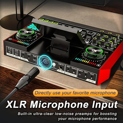 Audio Mixer with Voice Changer for Streaming, Podcasting, Live Recording
