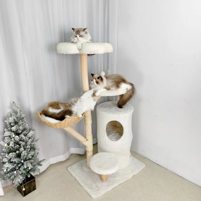 Cat Tree with Hanging Ball and Sisal Scratching Posts