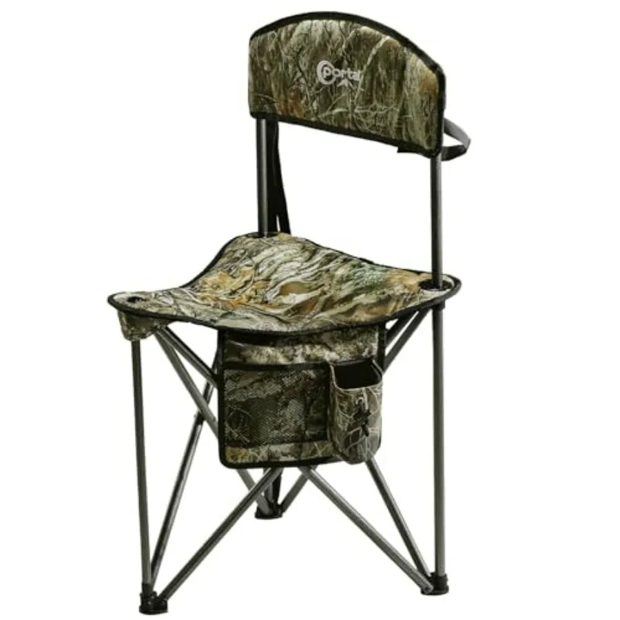 Quick Folding Tripod Stool with Backrest