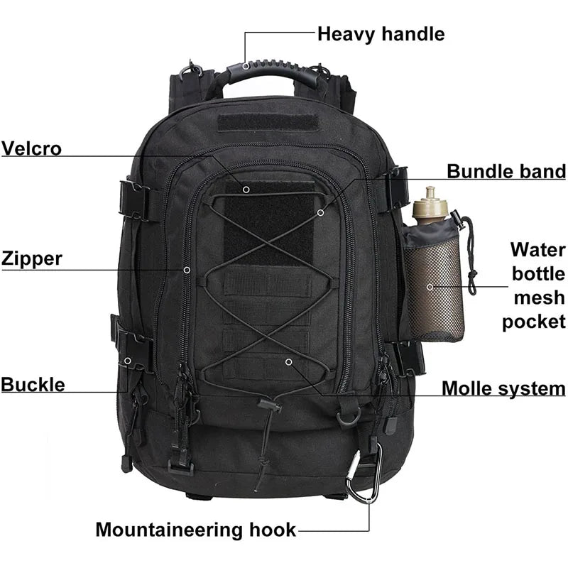 Backpack Army Rucksack Outdoor Travel Hiking