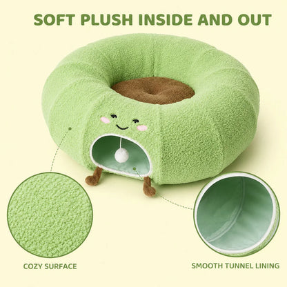 Convertible Cat Tunnel Bed With Hanging Ball