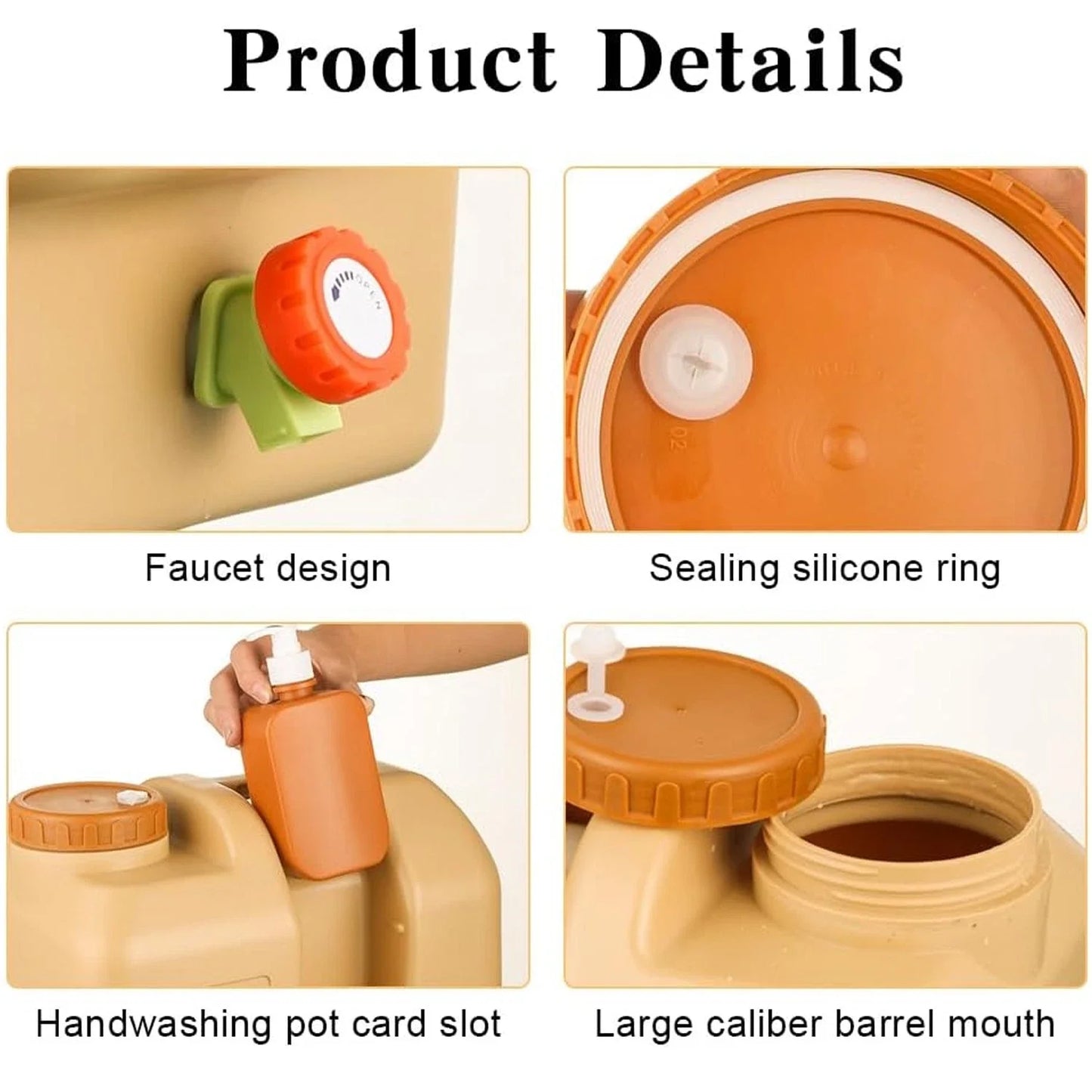 Water Container, Portable Camping With Spigot