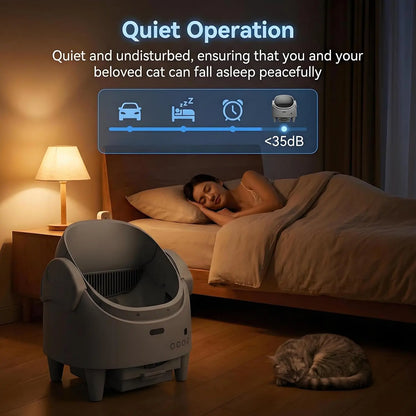 Automatic Cat Litter, Self-Cleaning WiFi App Control