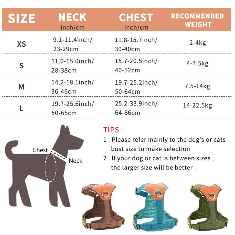Explosion-proof  vest-style dog chest strap