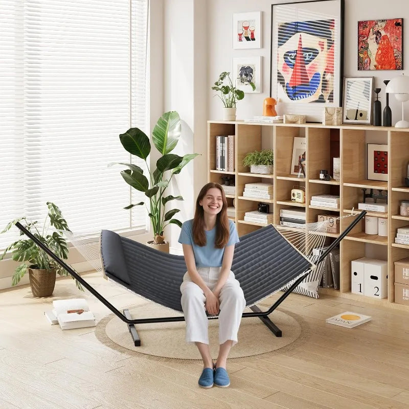 Double Hammock with  Steel Stand