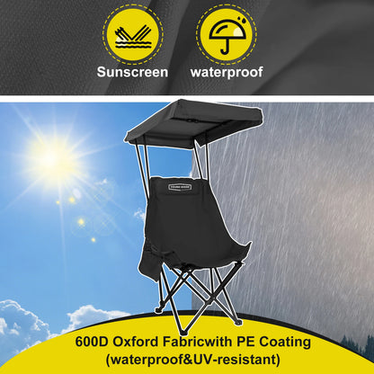 Camping Chair Beach Chair With Shade Canopy