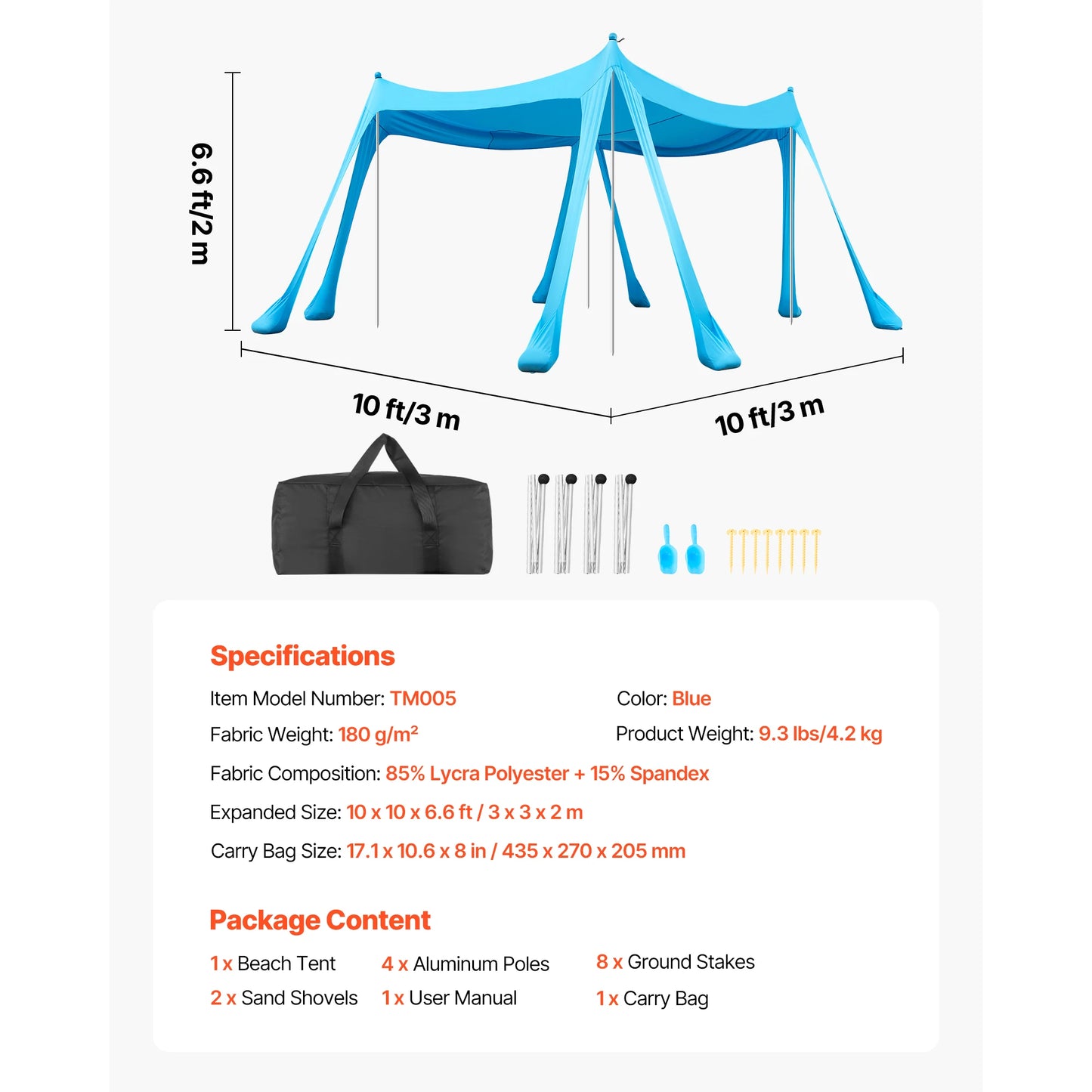 Pop Up Beach Canopy for Family Outings