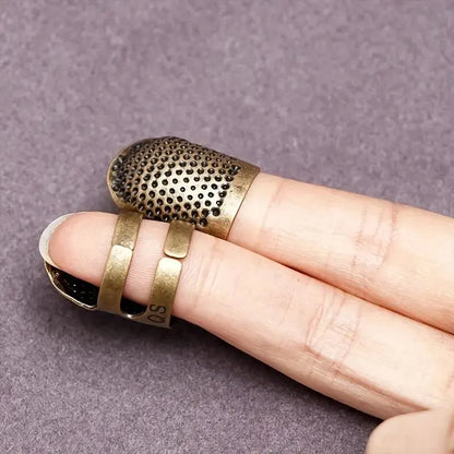 Sewing Thimble,  Vintage Needle
