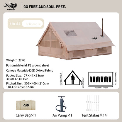 Inflatable Camping Tent, for 4-8 Persons,
