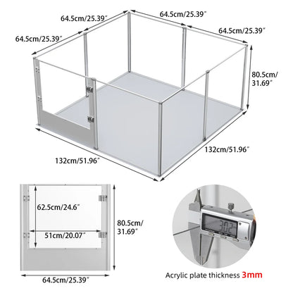 Dog Playpen, Whelping Pen, Puppy Playpen with Waterproof Fertility Pad