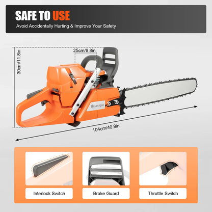 24" 2 Stroke Handheld Cordless Chain Saw