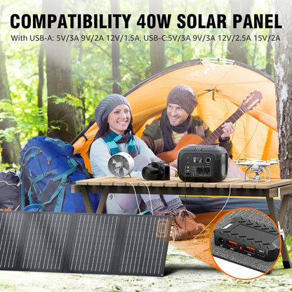 Power Station with Solar Panels, 110V Outlet