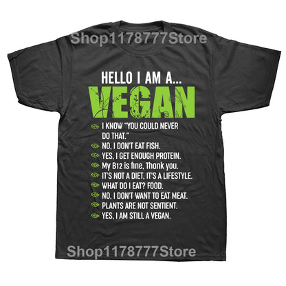 Hello I'm A Vegan T Shirts