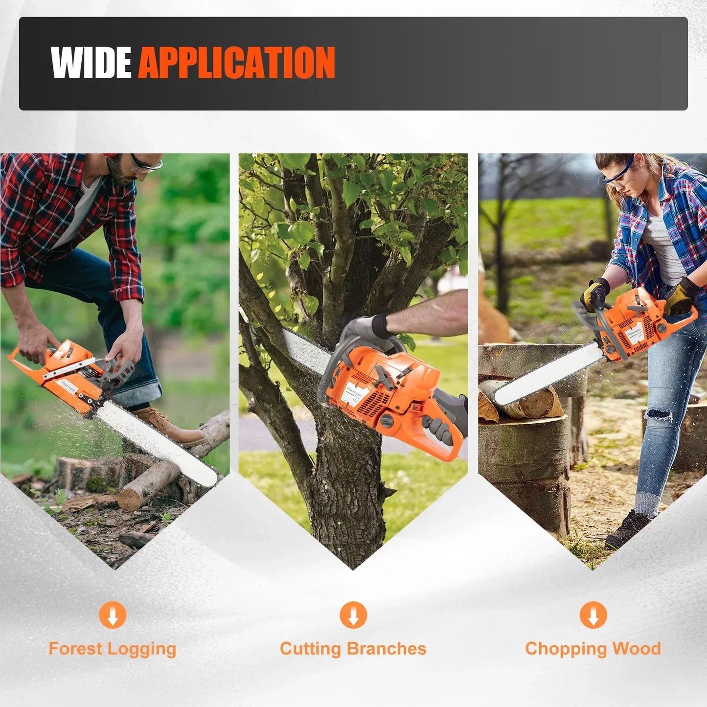 24" 2 Stroke Handheld Cordless Chain Saw