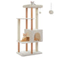 Multi-Level Cat Tree with Cat Condo, Sisal Scratching Posts, Soft Bed