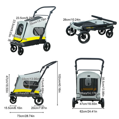 Folding Dog Stroller  Dog Jogger for Small to Large Dogs