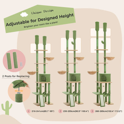 7 Tiers Cat Climbing Tree with Cozy Hammocks