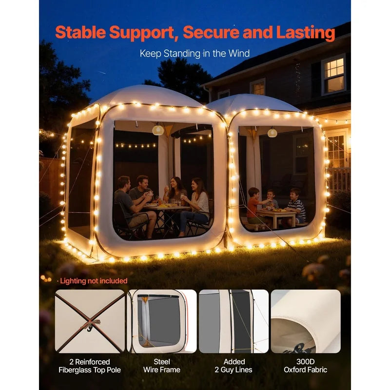 Pop Up Tent, Portable Canopy with Netting Sides