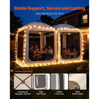 Pop Up Tent, Portable Canopy with Netting Sides