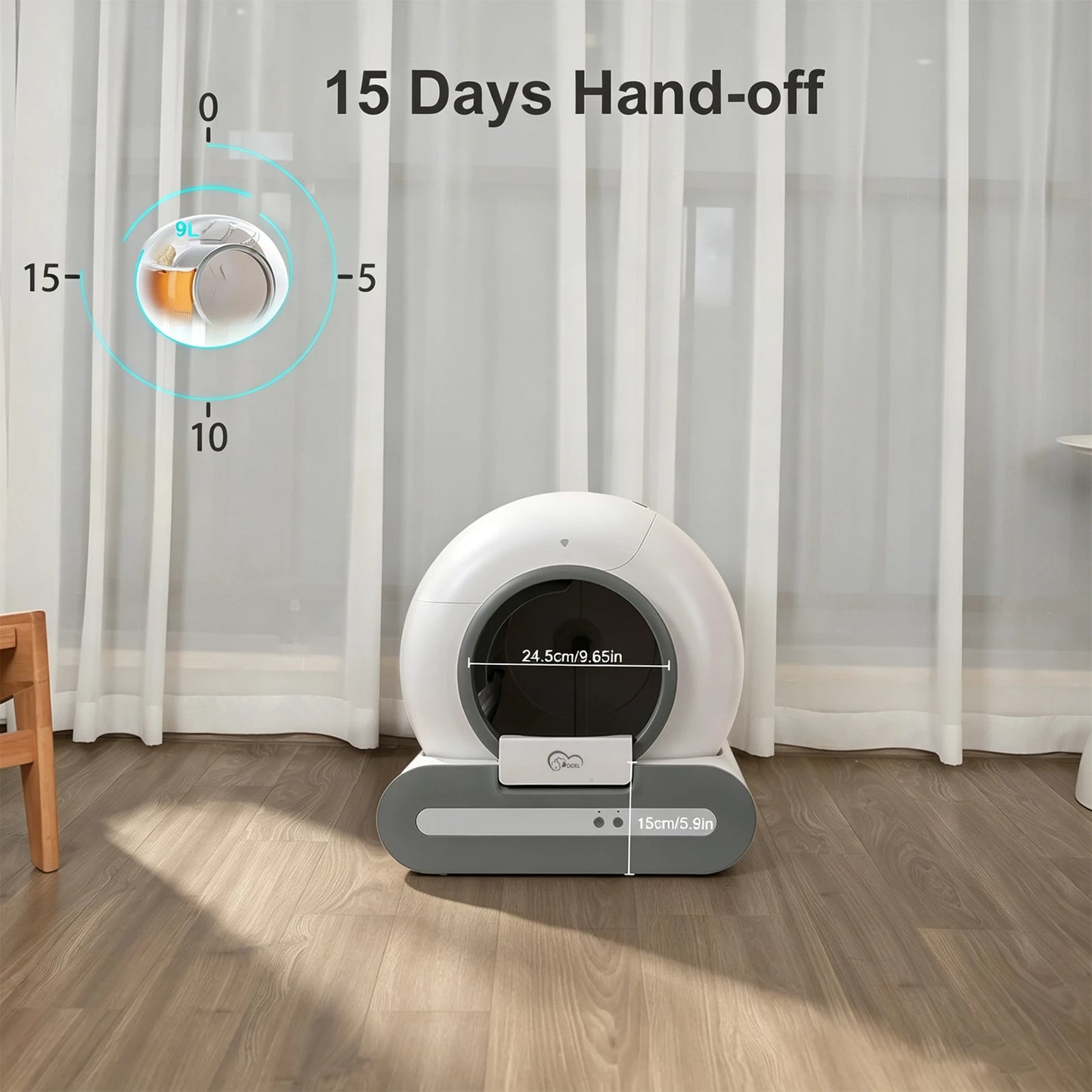 Self-Cleaning Cat Litter Box Suitable for Tofu Litter & Mixed Cat Litter