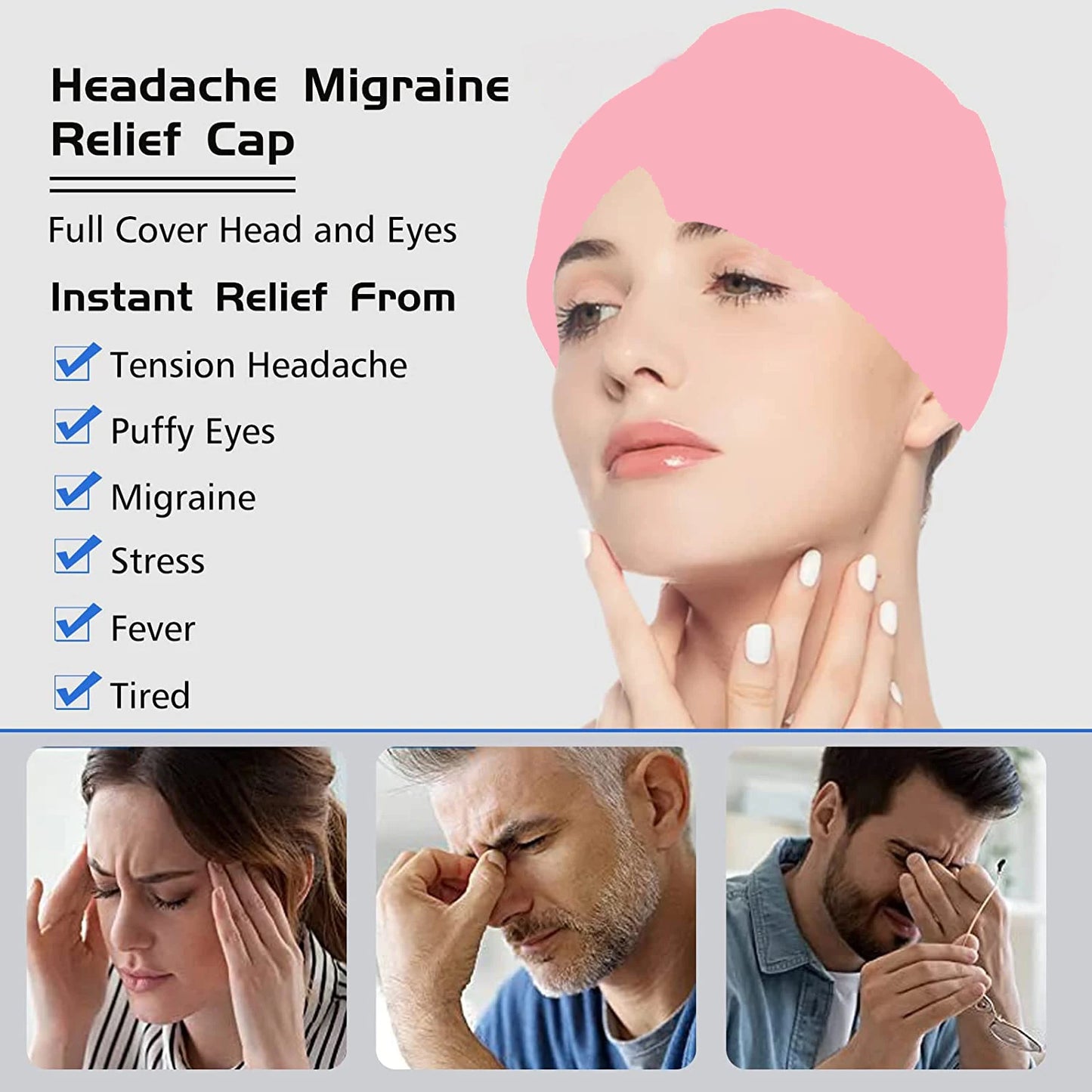 Migraine Relief Cap For  Pain Relief