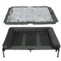 Raised Dog Bed with Cooling Breathable Mat and Soft Plush Mat