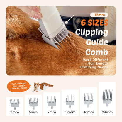 Professional Pet Grooming Vacuum Kit  Dog Clippers, for Cats
