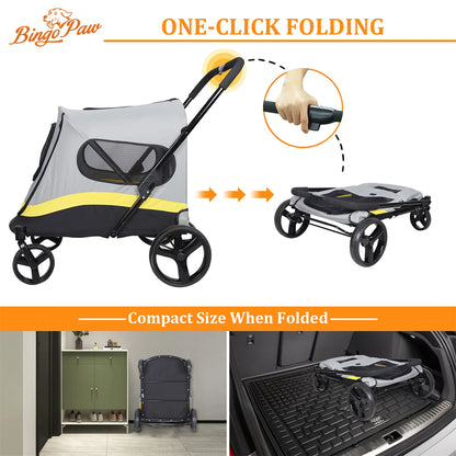 Folding Dog Stroller  Dog Jogger for Small to Large Dogs