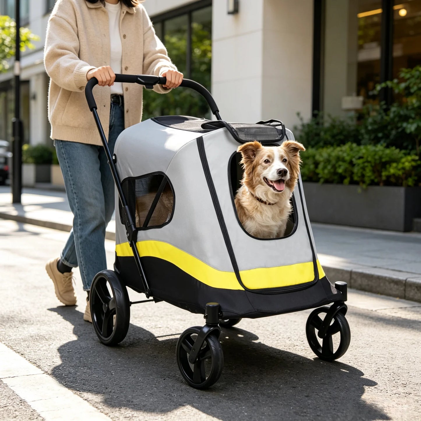 Folding Dog Stroller  Dog Jogger for Small to Large Dogs