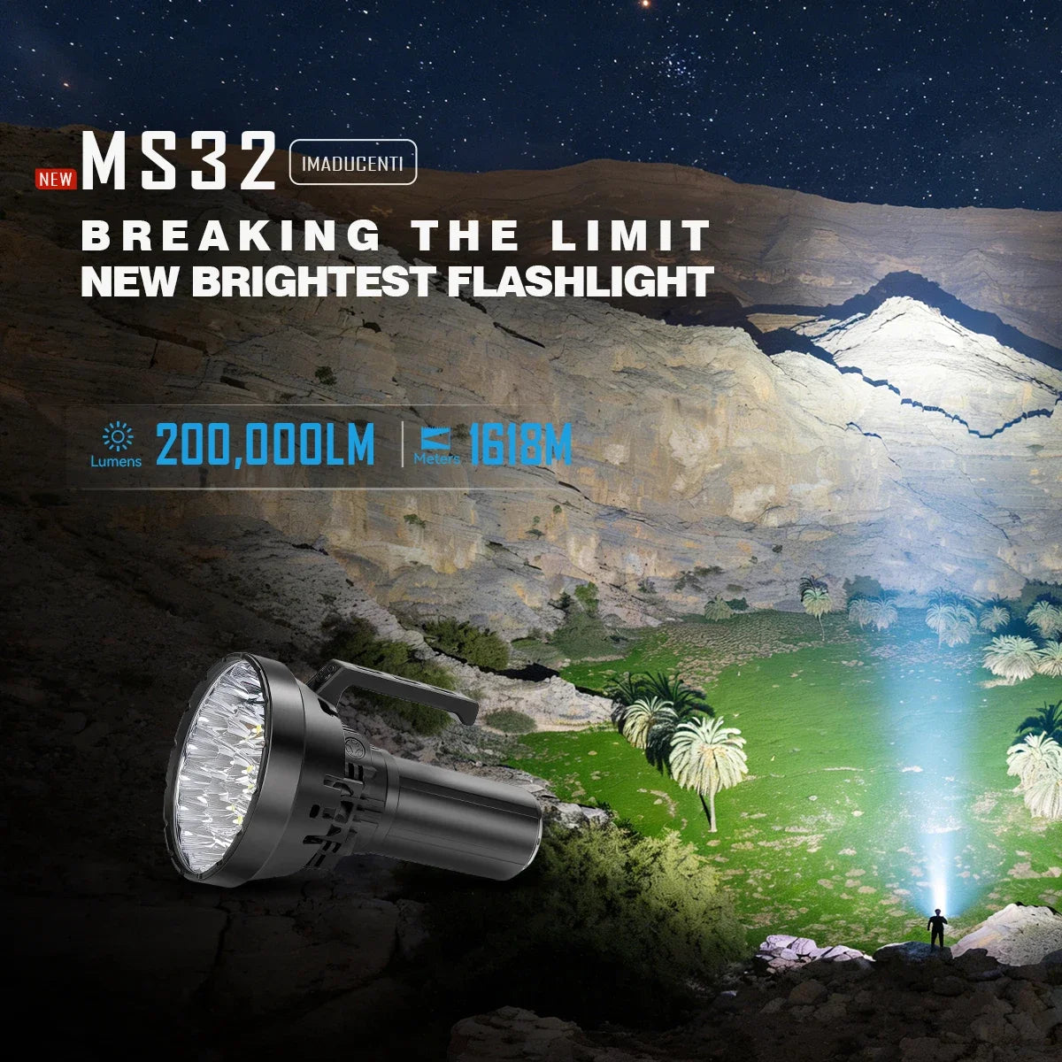 200000 Lumen High Power LED Flashlight
