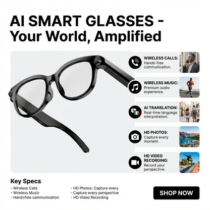 Smart Glasses 200W Pixels Camera