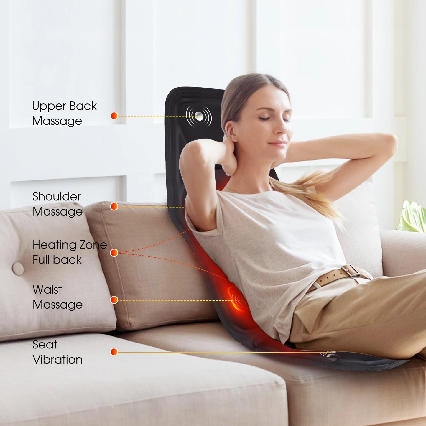 Electric Back Massager, Infrared, Vibrator