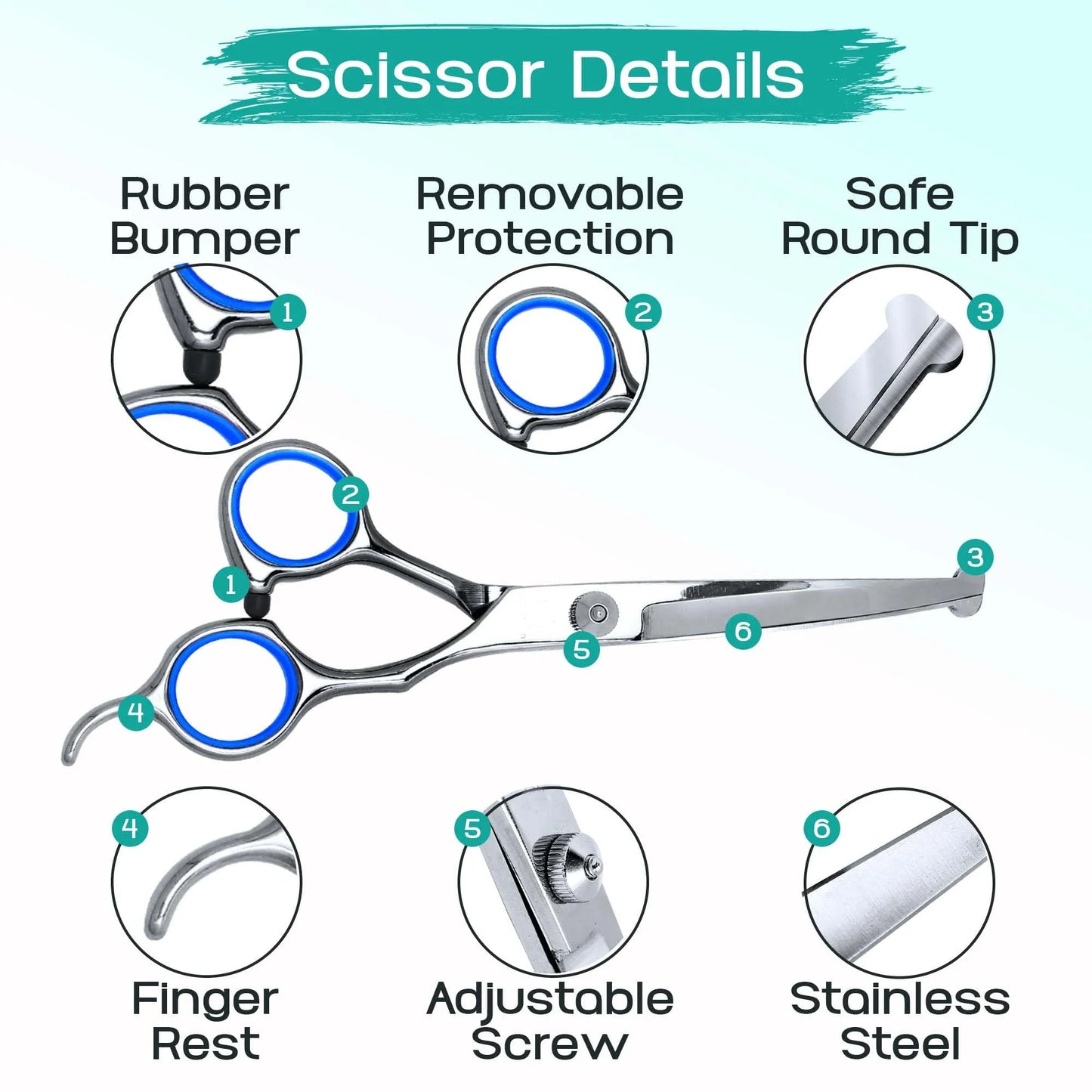 Dogs Grooming Scissors, Dog and Cat Hair Thinning