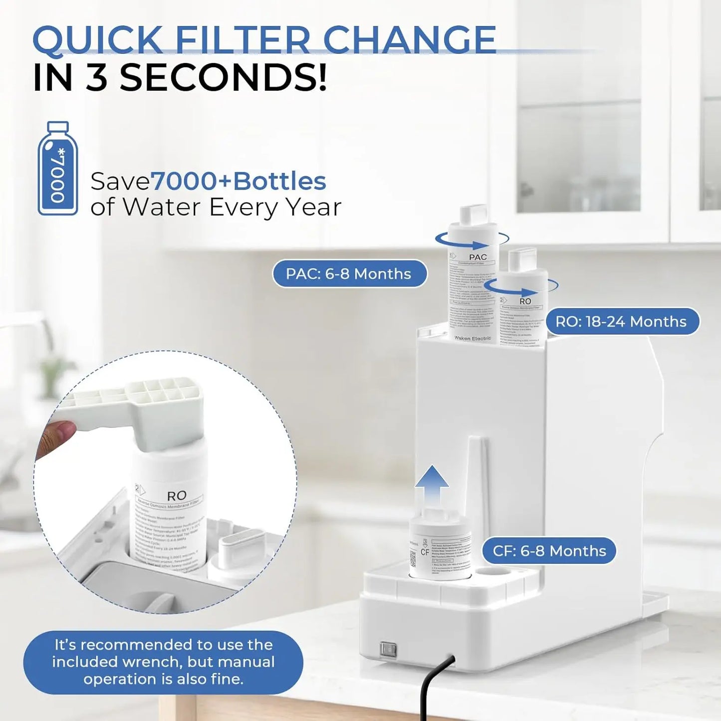 Electric Countertop  Filter System, 8-Stage