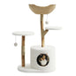 Cat Tree Tower with Rattan, Cat Climbing Furniture