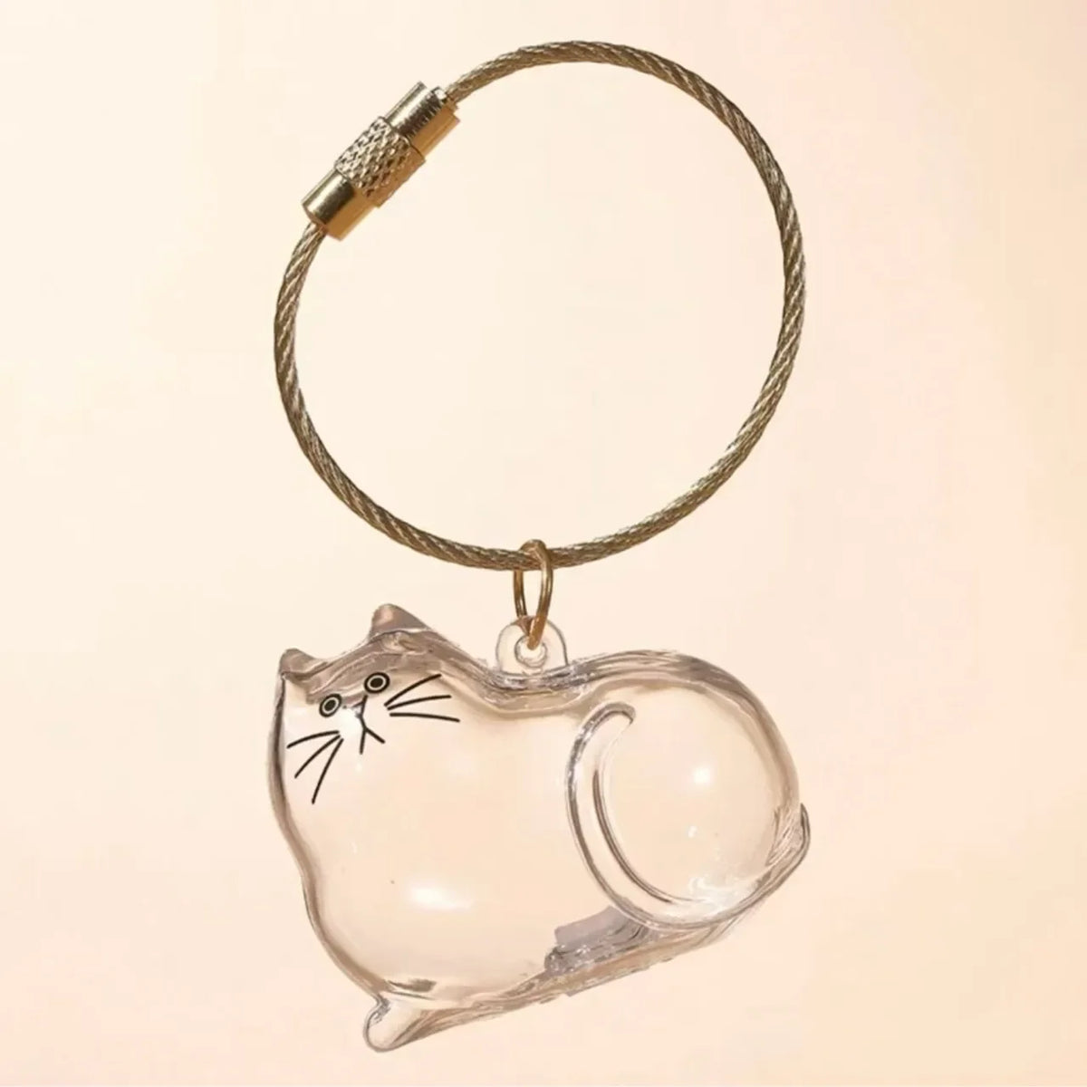 Transparent Dog Hair Storage Container, Memorial Keychain