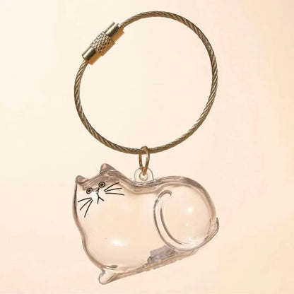 Transparent Dog Hair Storage Container, Memorial Keychain