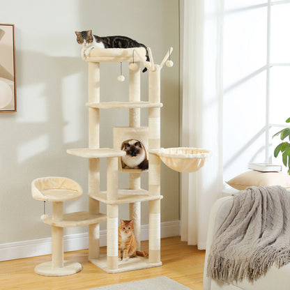 Cat Tree with Scratching Post, Hammock
