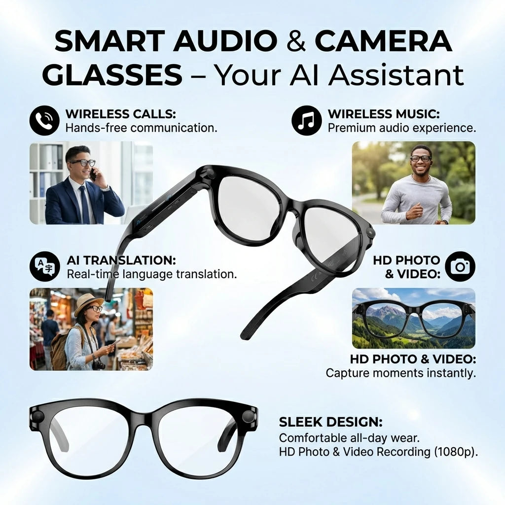 Smart Glasses 200W Pixels Camera
