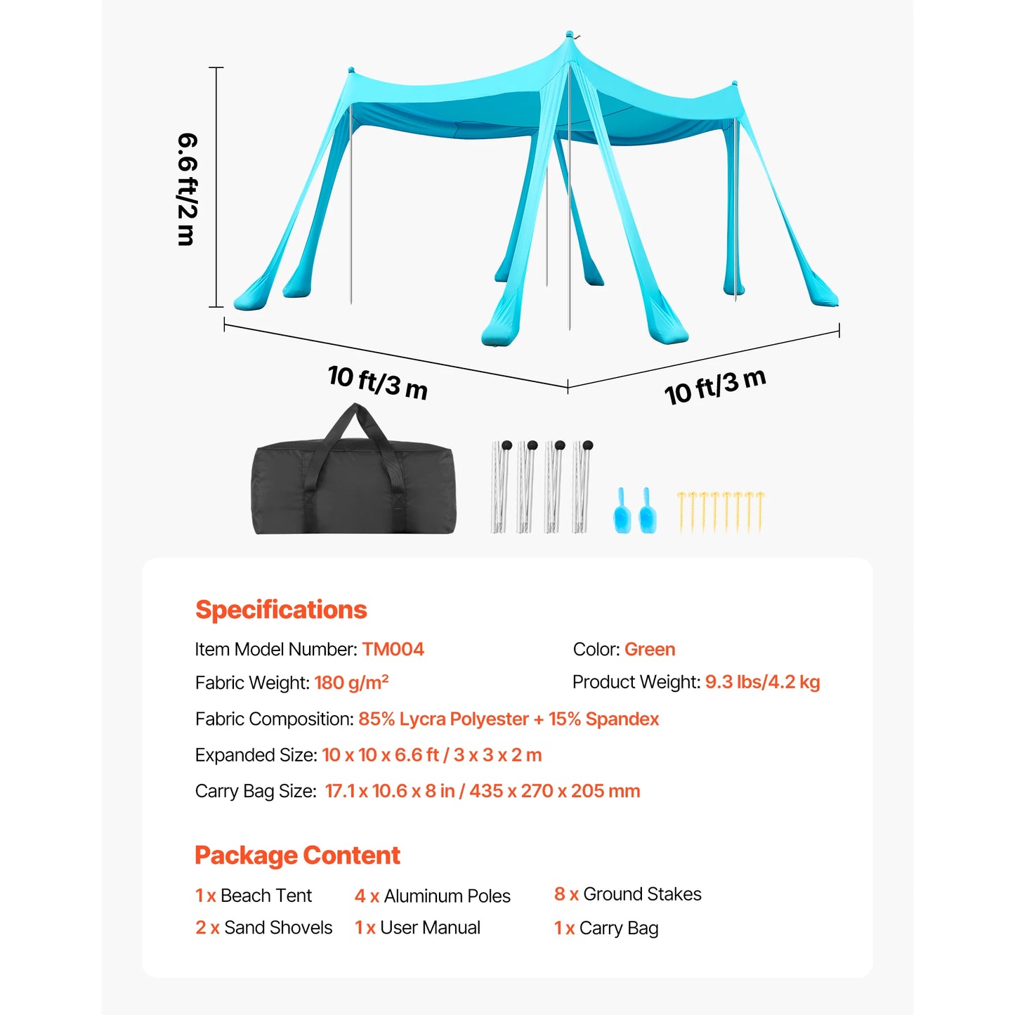 Pop Up Beach Canopy for Family Outings